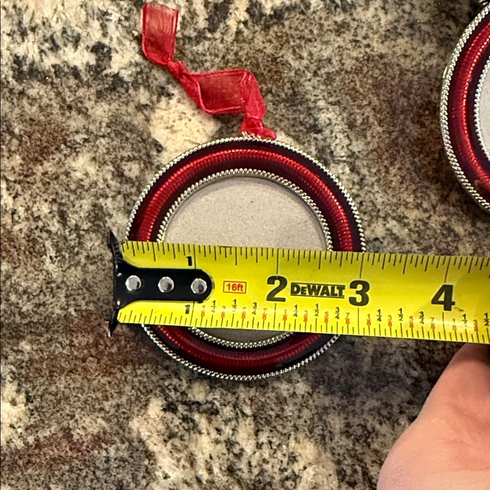 Red Picture Frame Ornaments - set of 10 - Picture 4 of 4